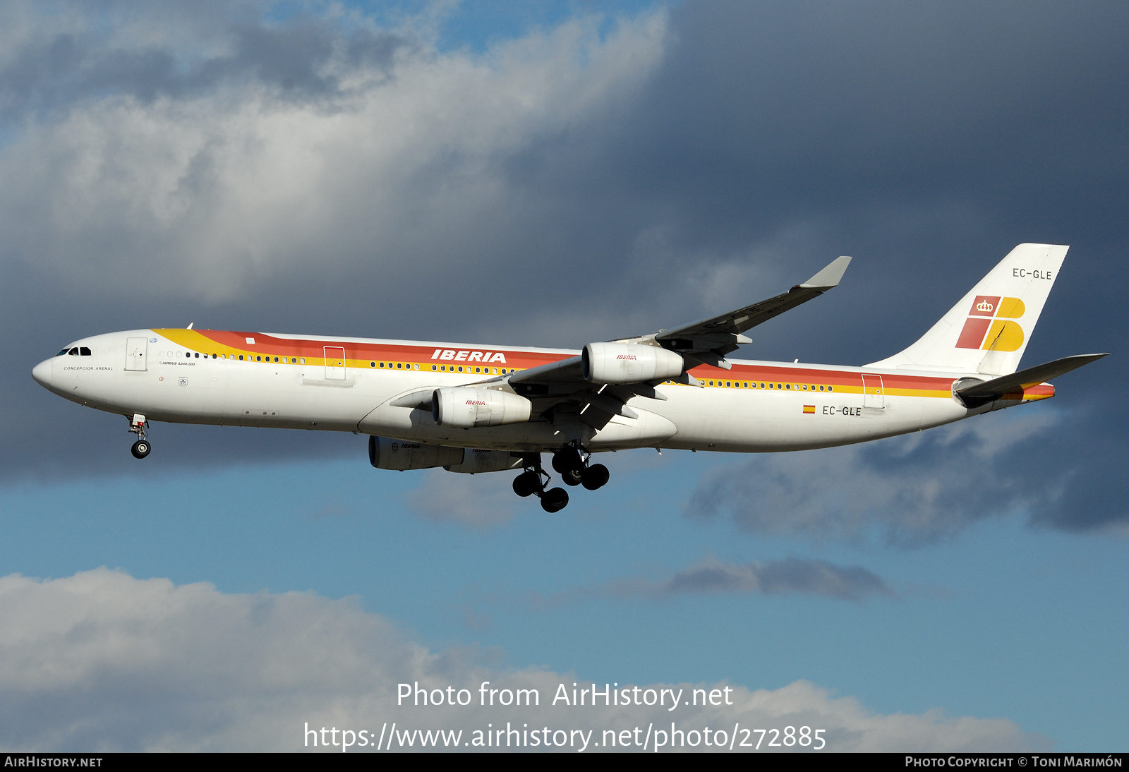 Aircraft Photo of EC-GLE | Airbus A340-313 | Iberia | AirHistory.net #272885