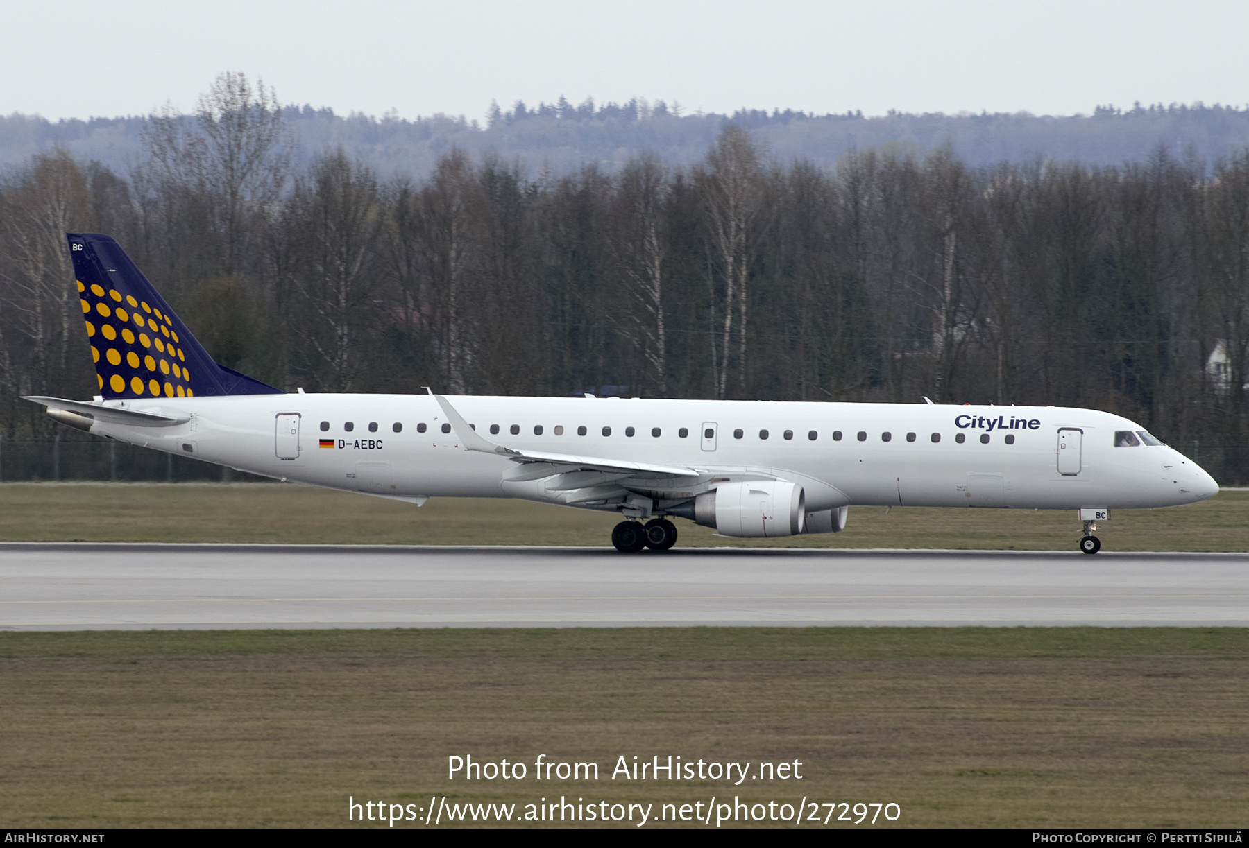 Aircraft Photo of D-AEBC | Embraer 195LR (ERJ-190-200LR) | Lufthansa CityLine | AirHistory.net #272970