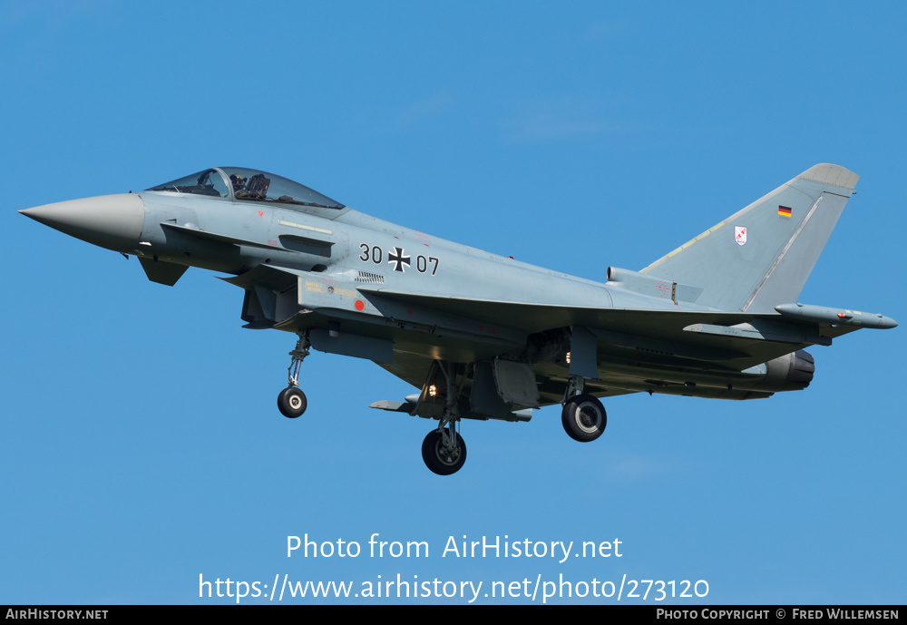 Aircraft Photo of 3007 | Eurofighter EF-2000 Typhoon S | Germany - Air Force | AirHistory.net #273120