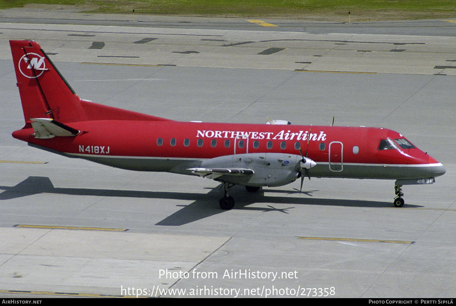 Aircraft Photo of N418XJ | Saab 340B/Plus | Northwest Airlink | AirHistory.net #273358