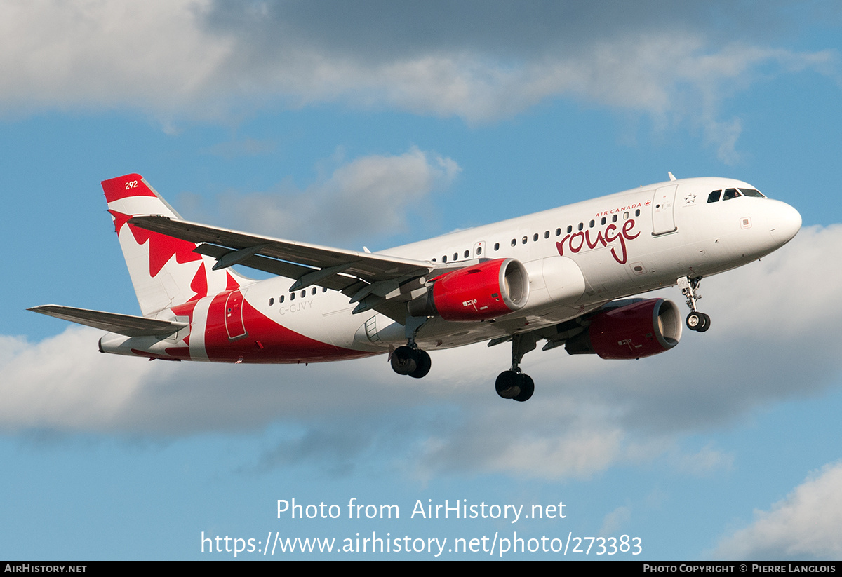 Aircraft Photo of C-GJVY | Airbus A319-112 | Air Canada Rouge | AirHistory.net #273383