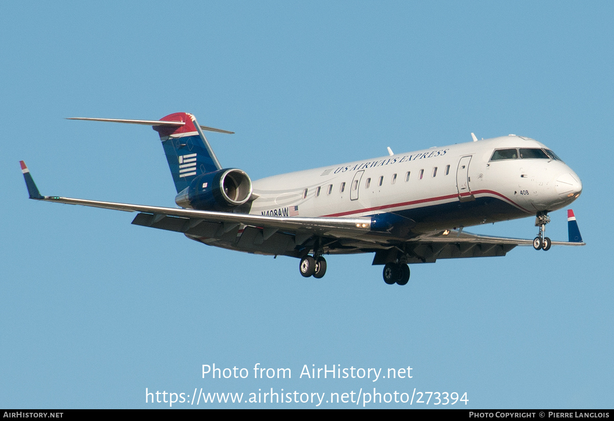 Aircraft Photo of N408AW | Bombardier CRJ-200LR (CL-600-2B19) | US Airways Express | AirHistory.net #273394