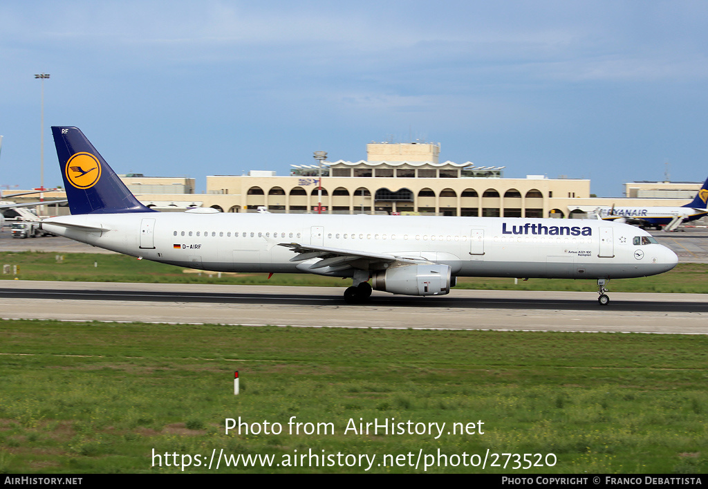 Aircraft Photo of D-AIRF | Airbus A321-131 | Lufthansa | AirHistory.net #273520