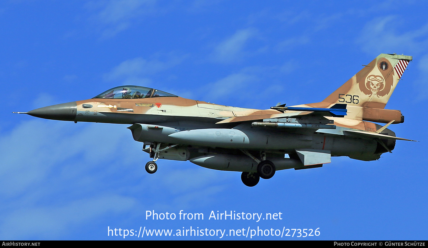 Aircraft Photo of 536 | General Dynamics F-16C Barak | Israel - Air Force | AirHistory.net #273526