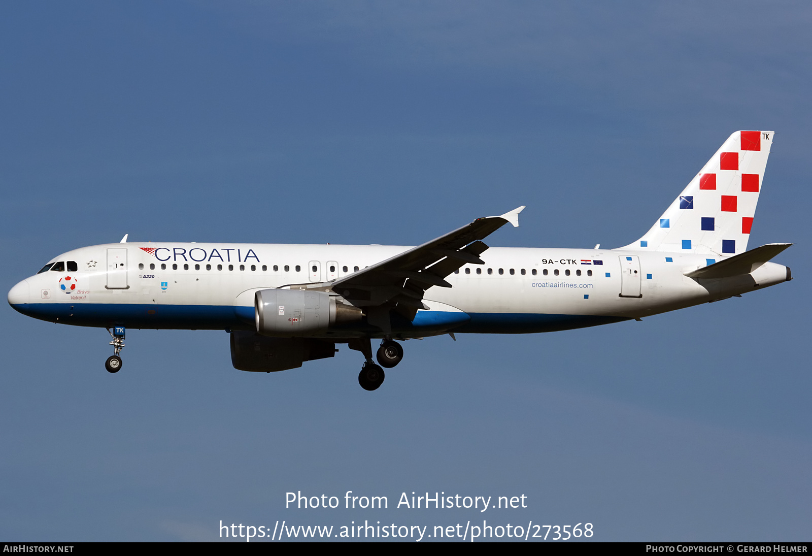 Aircraft Photo of 9A-CTK | Airbus A320-214 | Croatia Airlines | AirHistory.net #273568