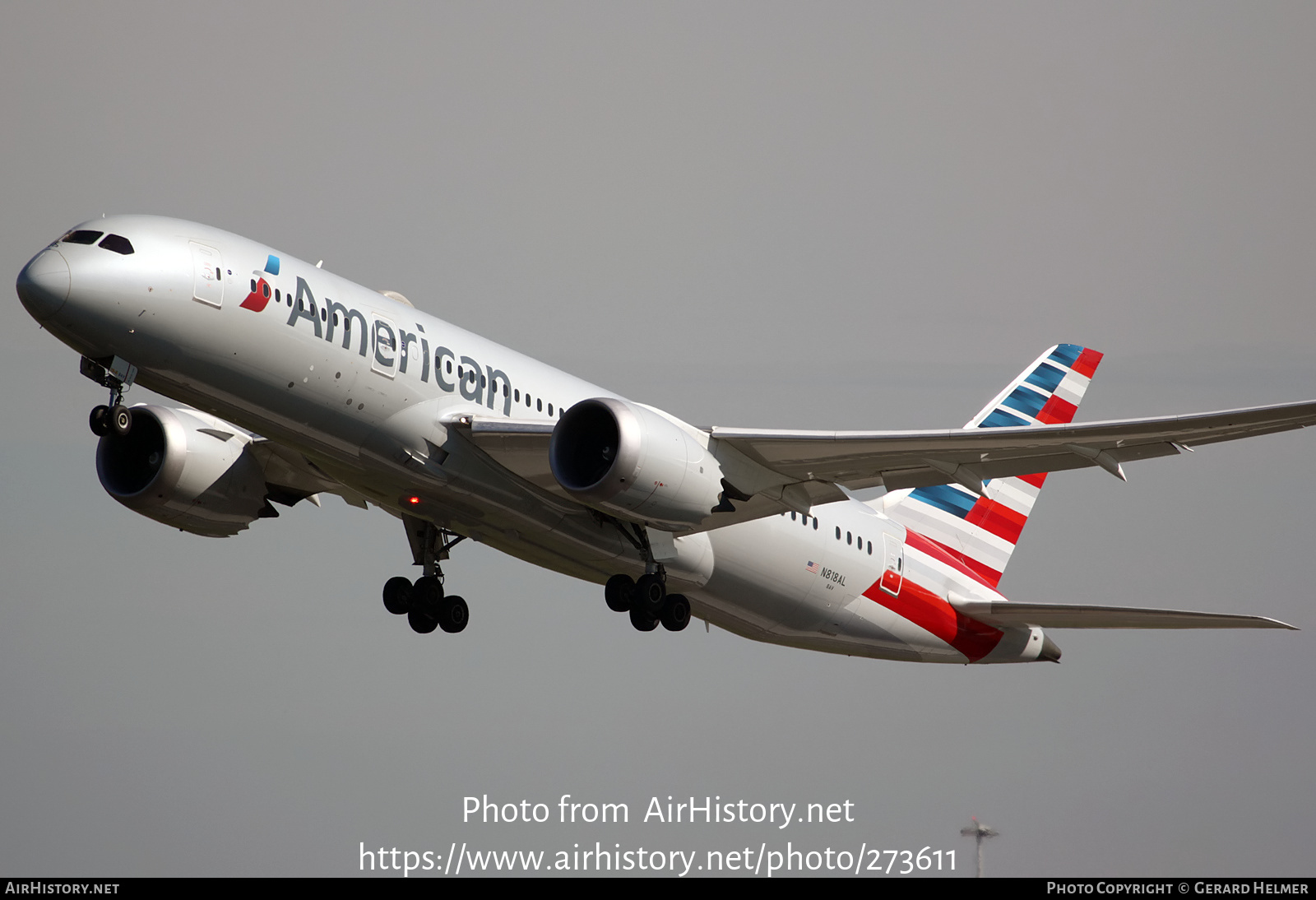 Aircraft Photo of N818AL | Boeing 787-8 Dreamliner | American Airlines | AirHistory.net #273611