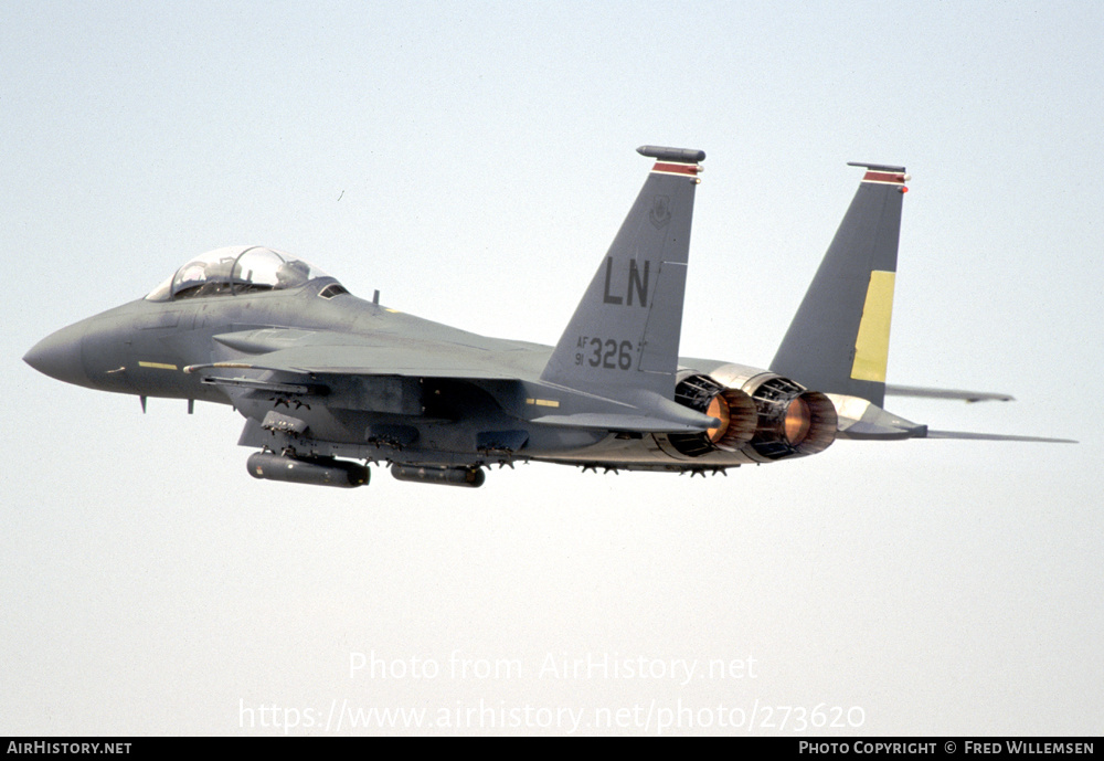 Aircraft Photo of 91-0326 / AF91-326 | Boeing F-15E Strike Eagle | USA - Air Force | AirHistory.net #273620