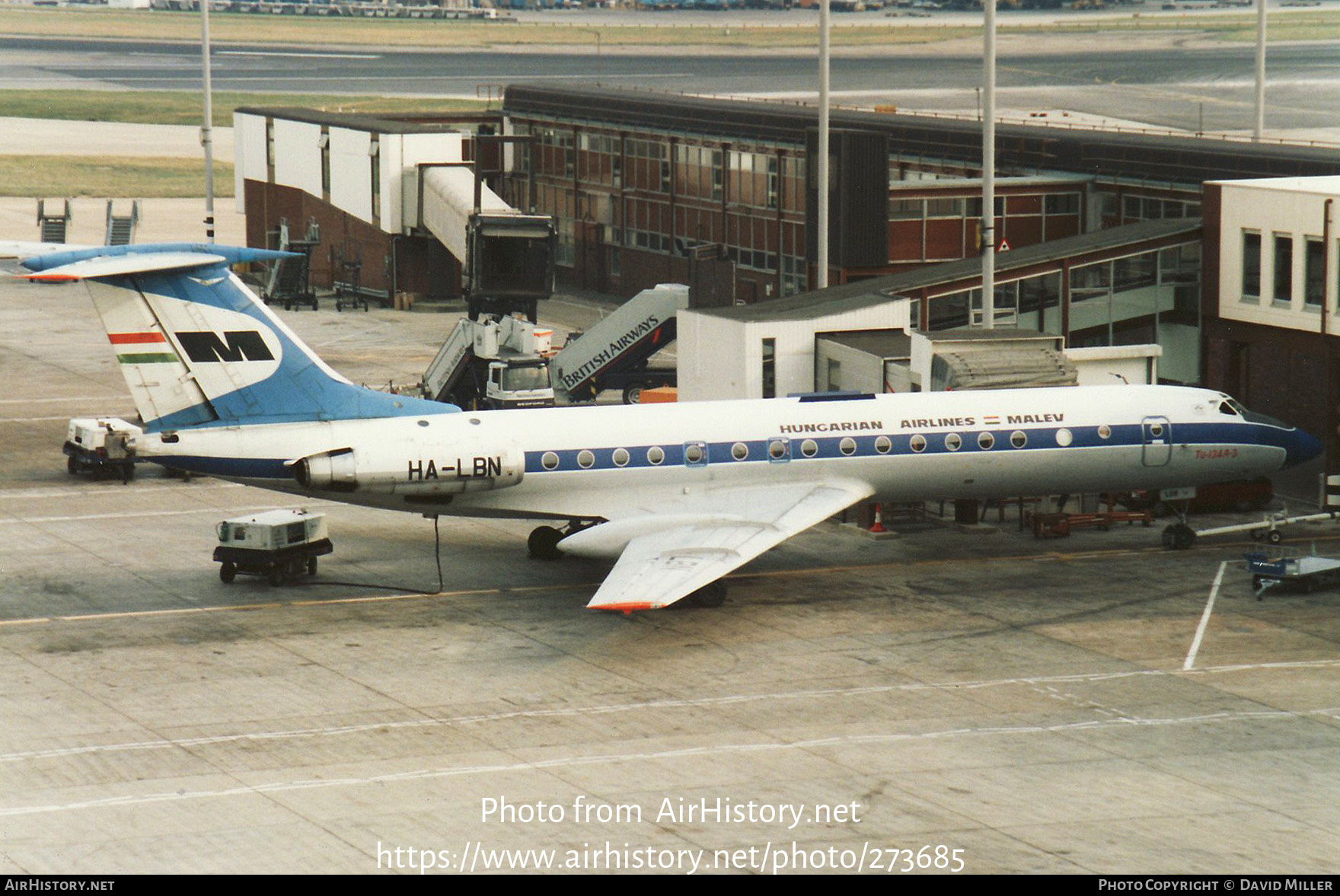 Aircraft Photo of HA-LBN | Tupolev Tu-134A-3 | Malév - Hungarian Airlines | AirHistory.net #273685