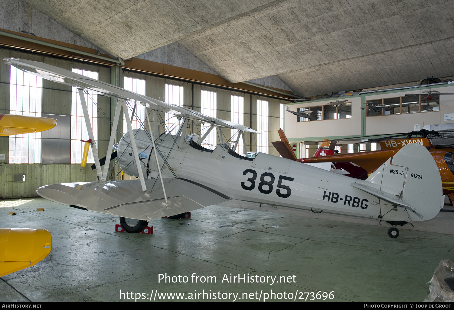 Aircraft Photo of HB-RBG, Boeing N2S-5 Kaydet (E75), FFA - Flieger  Fahrzeug Museum Altenrhein