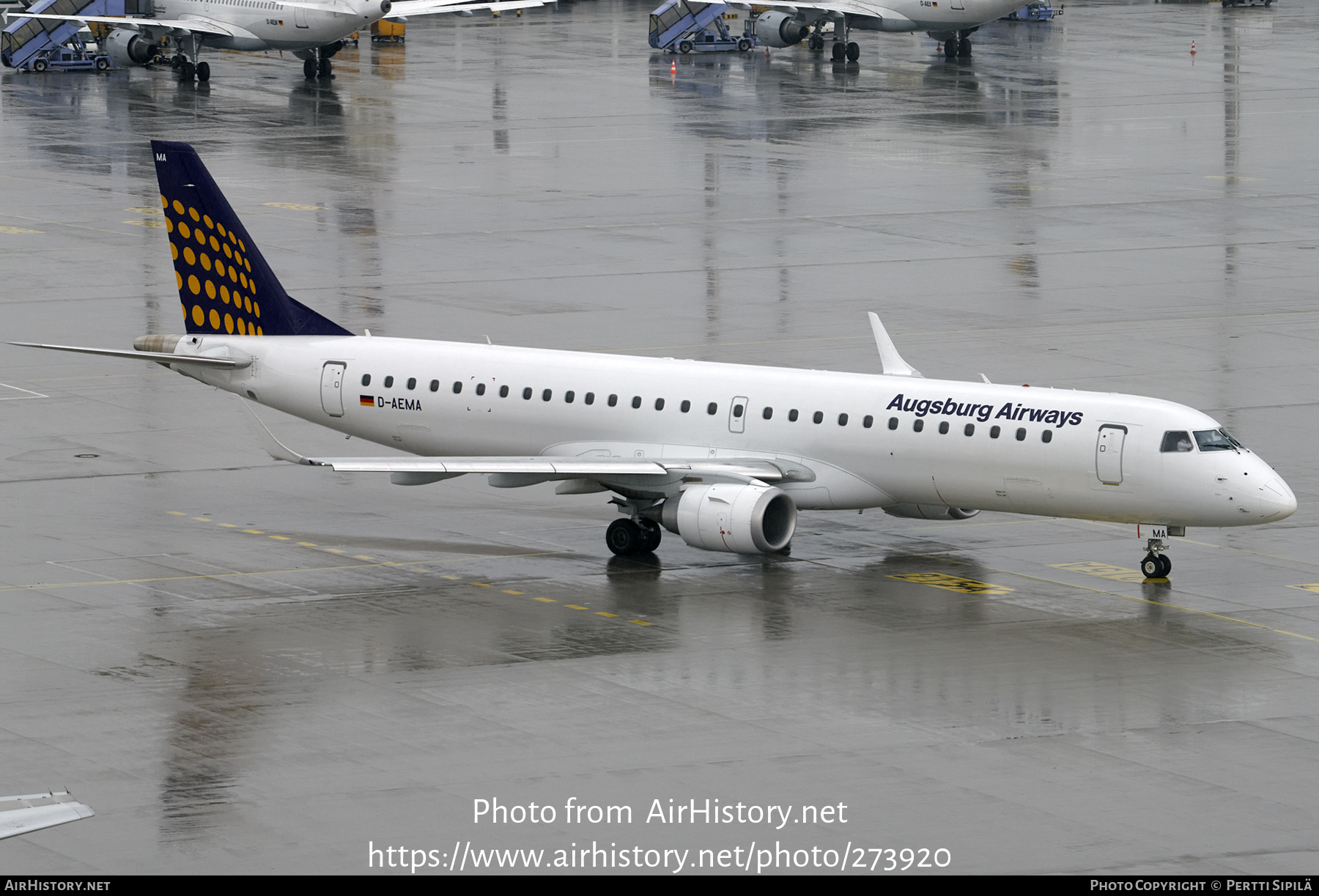 Aircraft Photo of D-AEMA | Embraer 195LR (ERJ-190-200LR) | Augsburg Airways | AirHistory.net #273920