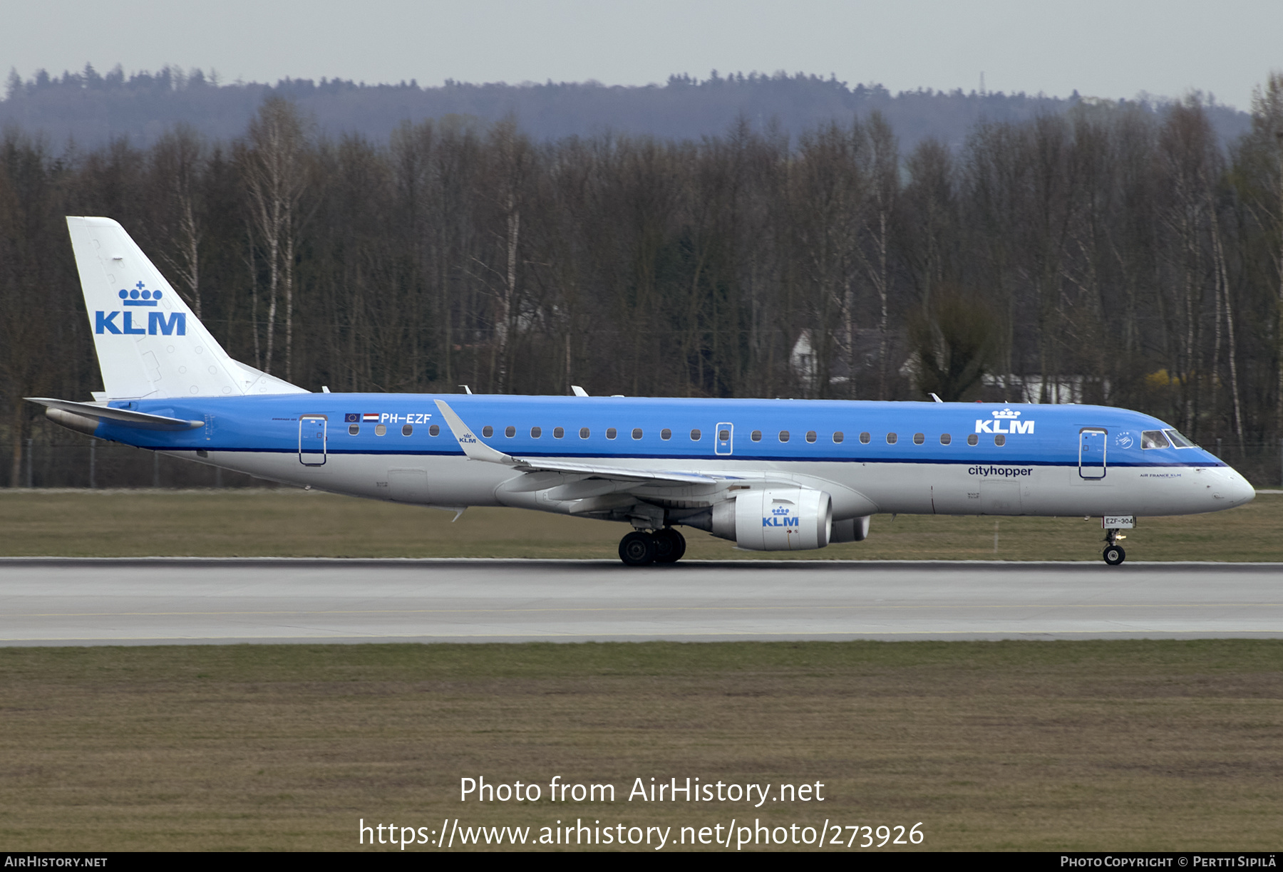 Aircraft Photo of PH-EZF | Embraer 190STD (ERJ-190-100STD) | KLM Cityhopper | AirHistory.net #273926