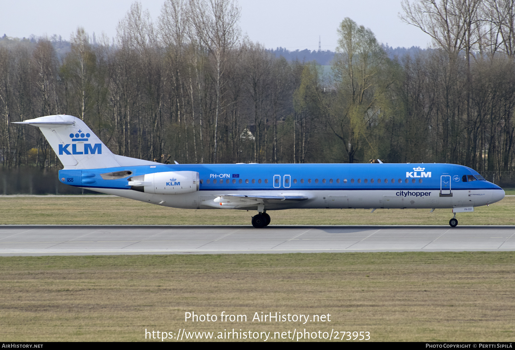 Aircraft Photo of PH-OFN | Fokker 100 (F28-0100) | KLM Cityhopper | AirHistory.net #273953