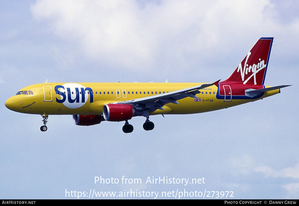 Aircraft Photo of G-VTAN | Airbus A320-214 | Virgin Sun | AirHistory.net #273972