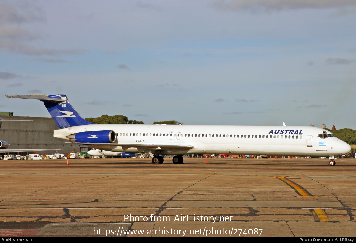 Aircraft Photo of LV-BDE | McDonnell Douglas MD-83 (DC-9-83) | Austral Líneas Aéreas | AirHistory.net #274087