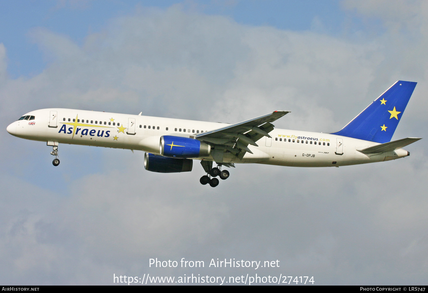 Aircraft Photo of G-OPJB | Boeing 757-23A | Astraeus Airlines | AirHistory.net #274174