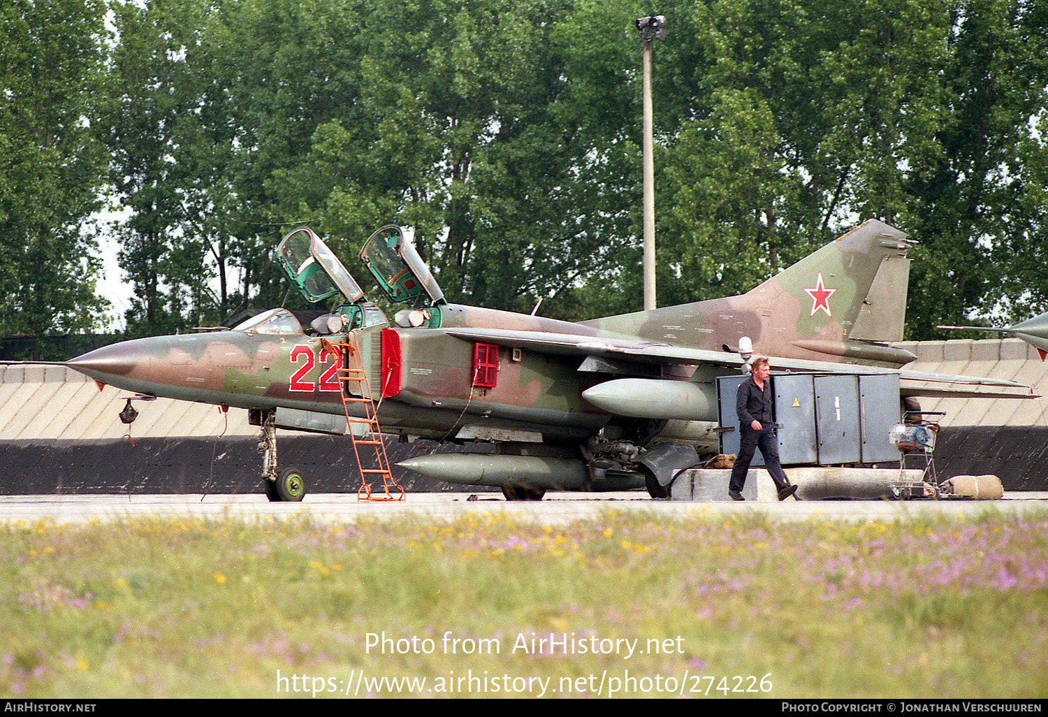 Aircraft Photo of 22 red | Mikoyan-Gurevich MiG-23UB | Russia - Air Force | AirHistory.net #274226