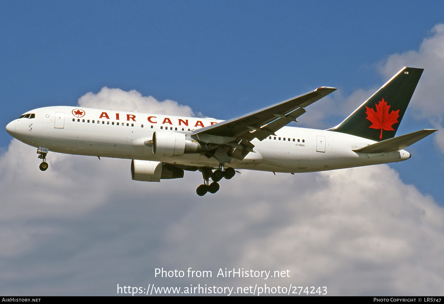 Aircraft Photo of C-FBEG | Boeing 767-233/ER | Air Canada | AirHistory.net #274243