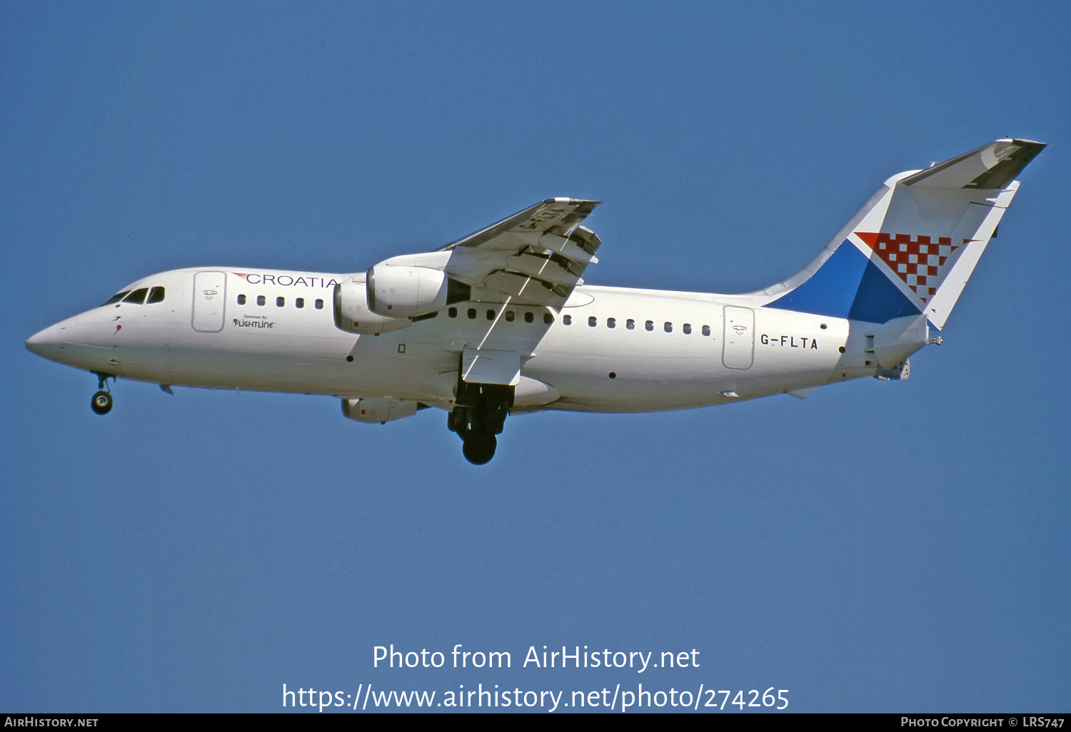 Aircraft Photo of G-FLTA | British Aerospace BAe-146-200 | Croatia Airlines | AirHistory.net #274265