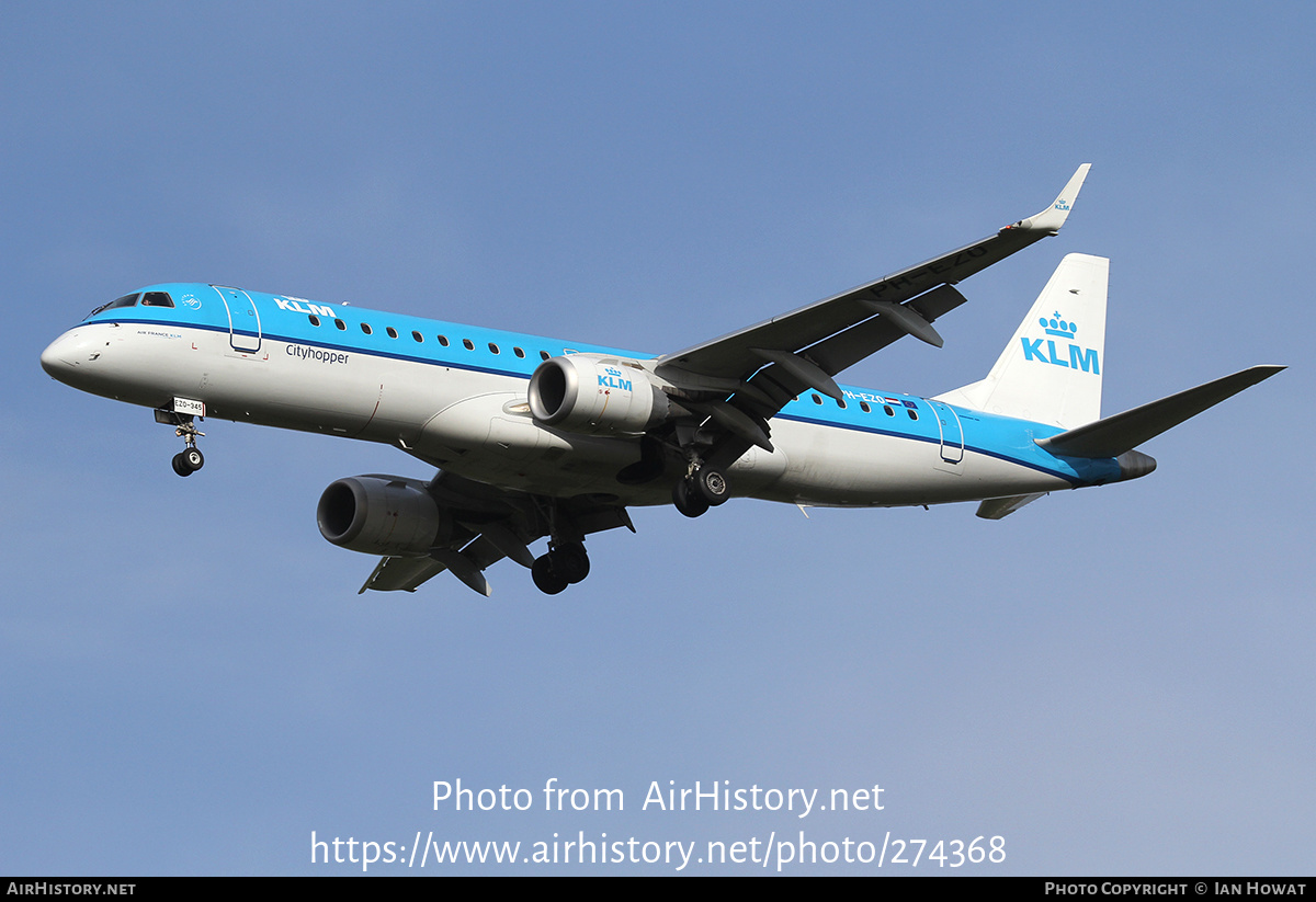 Aircraft Photo of PH-EZO | Embraer 190STD (ERJ-190-100STD) | KLM Cityhopper | AirHistory.net #274368