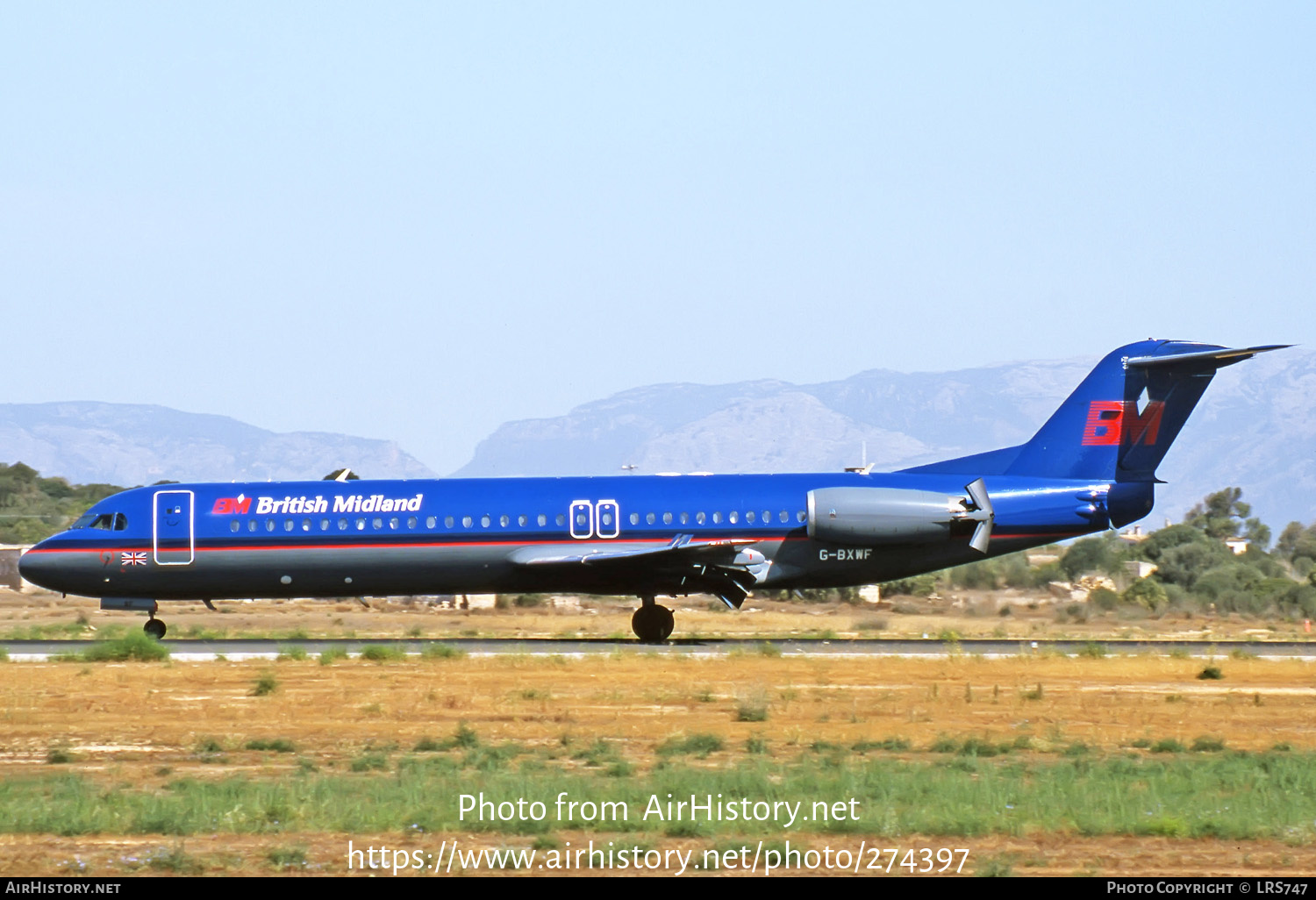 Aircraft Photo of G-BXWF | Fokker 100 (F28-0100) | British Midland Airways - BMA | AirHistory.net #274397