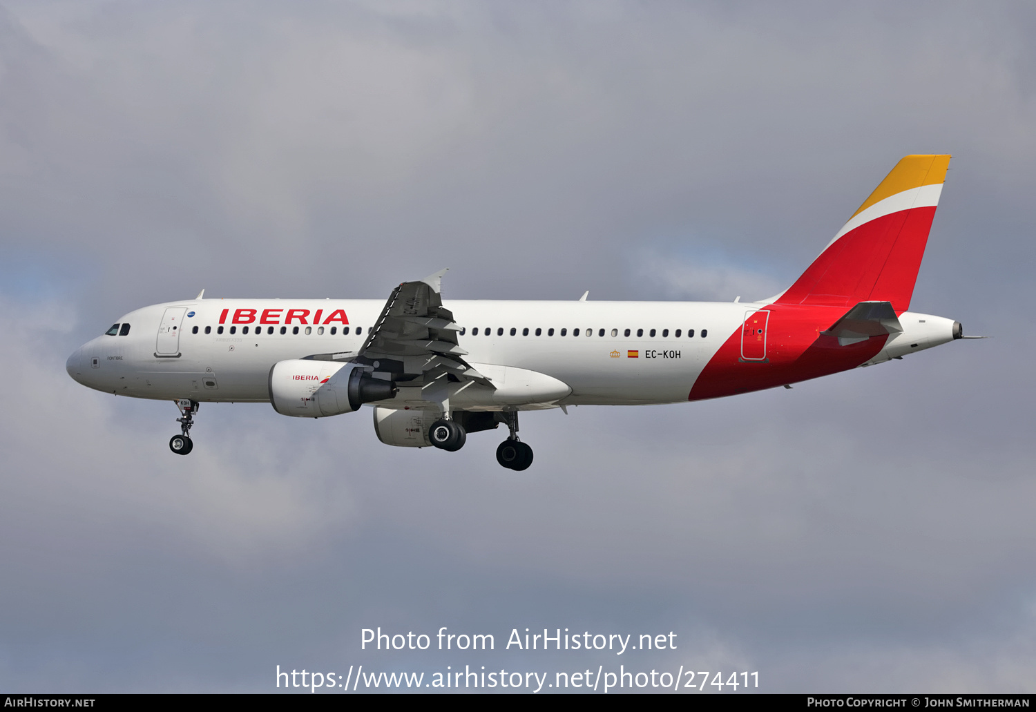 Aircraft Photo of EC-KOH | Airbus A320-214 | Iberia | AirHistory.net #274411