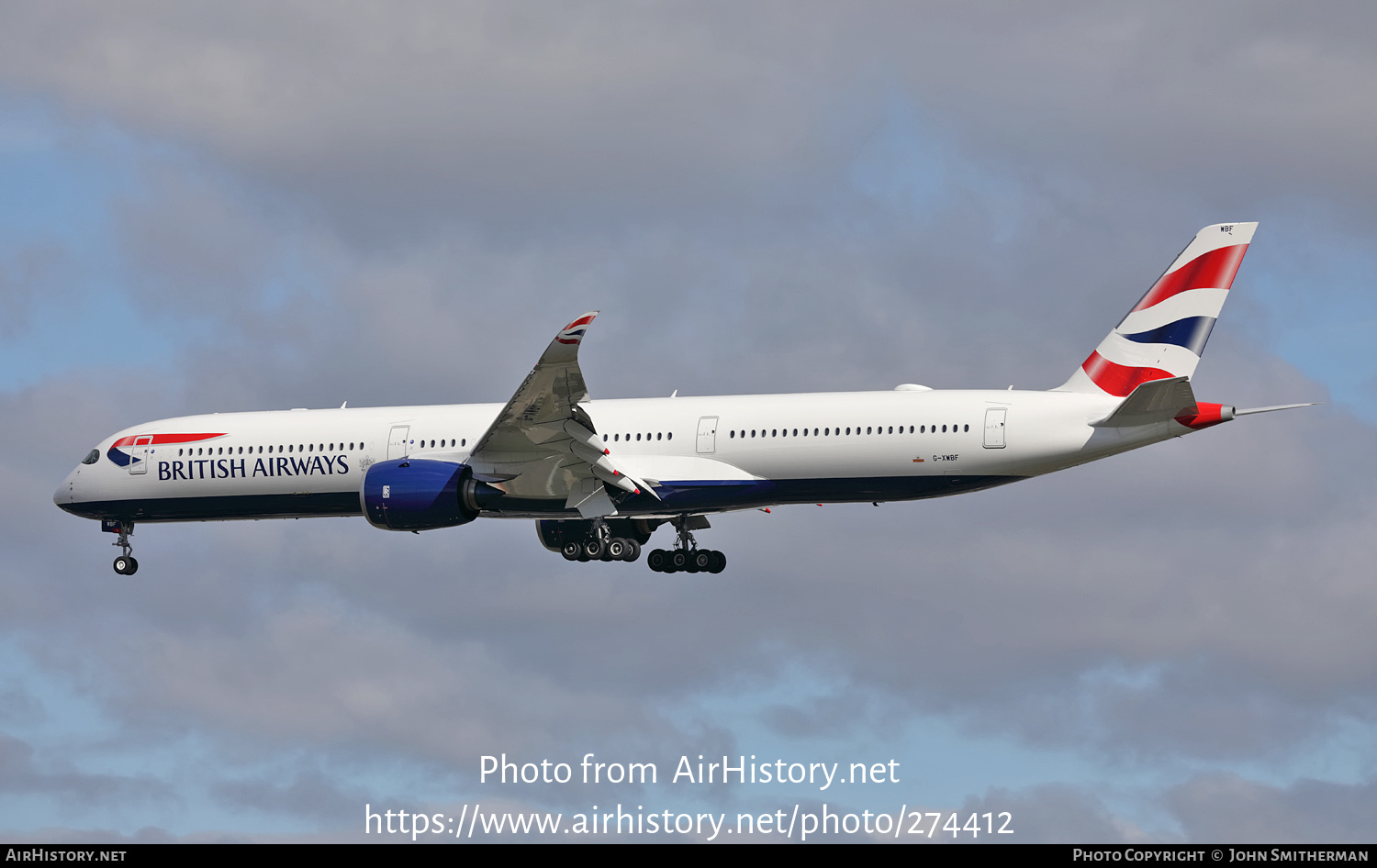 Aircraft Photo of G-XWBF | Airbus A350-1041 | British Airways | AirHistory.net #274412