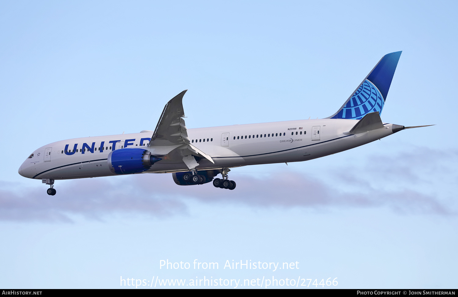 Aircraft Photo of N29981 | Boeing 787-9 Dreamliner | United Airlines | AirHistory.net #274466