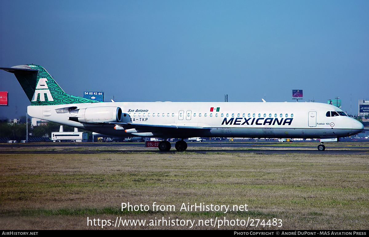 Aircraft Photo of XA-TKP | Fokker 100 (F28-0100) | Mexicana | AirHistory.net #274483