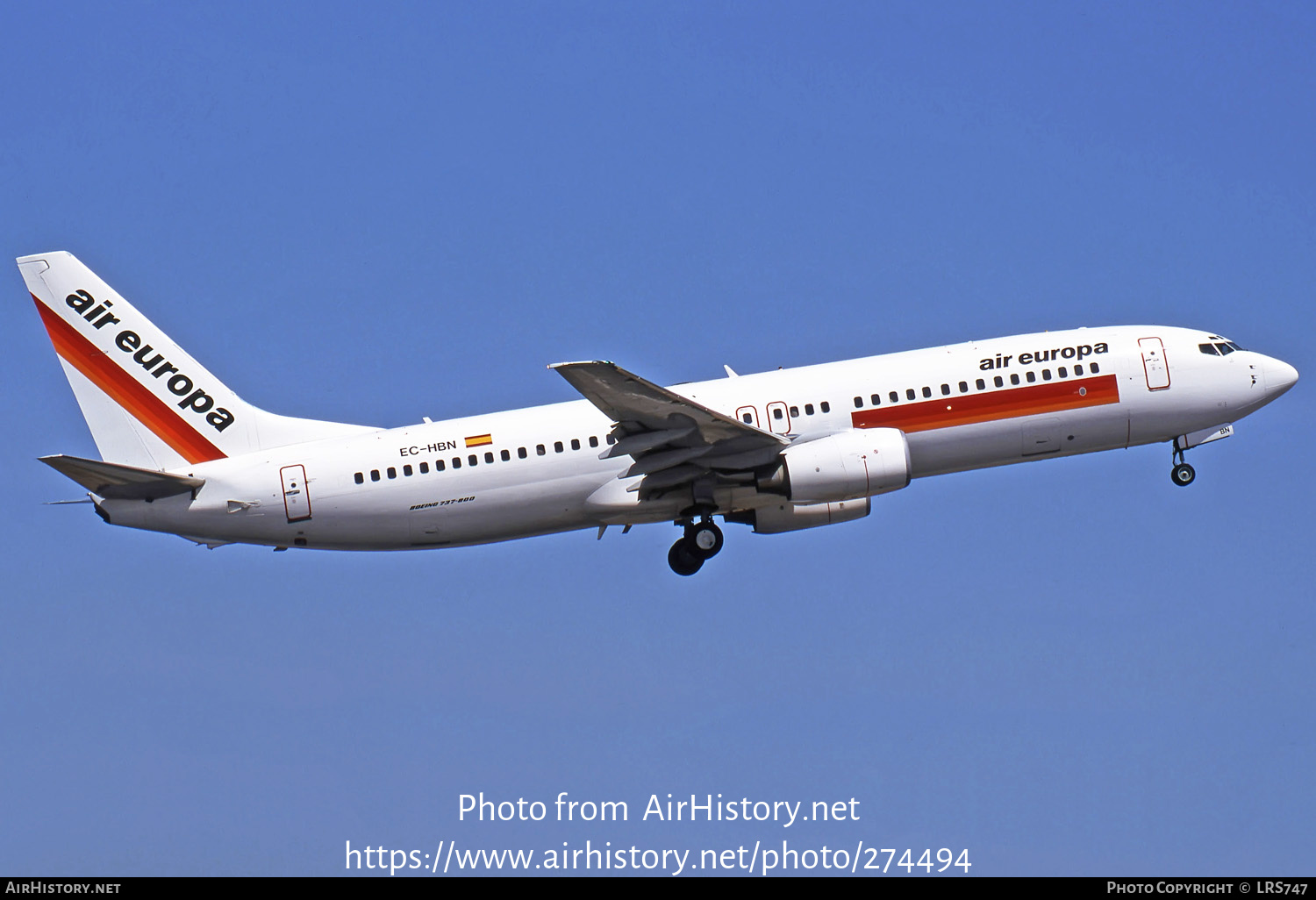 Aircraft Photo of EC-HBN | Boeing 737-85P | Air Europa | AirHistory.net #274494