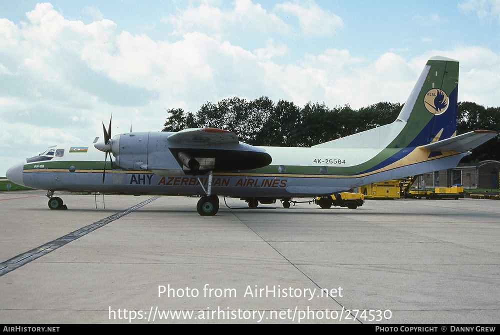 Aircraft Photo of 4K-26584 | Antonov An-26B | Azerbaijan Airlines - AZAL - AHY | AirHistory.net #274530