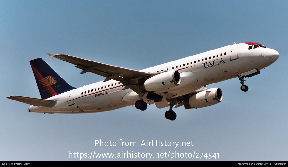 Aircraft Photo of N463TA | Airbus A320-233 | TACA - Transportes Aéreos Centro Americanos | AirHistory.net #274541