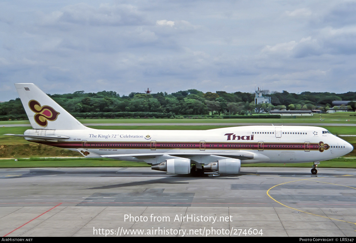 Aircraft Photo of HS-TGN | Boeing 747-4D7 | Thai Airways International | AirHistory.net #274604