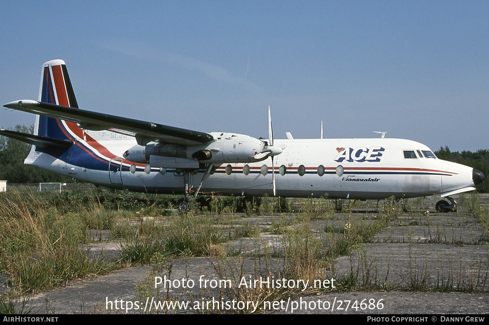 Aircraft Photo of F-GCJO | Fairchild Hiller FH-227B | Transvalair ACE - Air Charter Express | AirHistory.net #274686