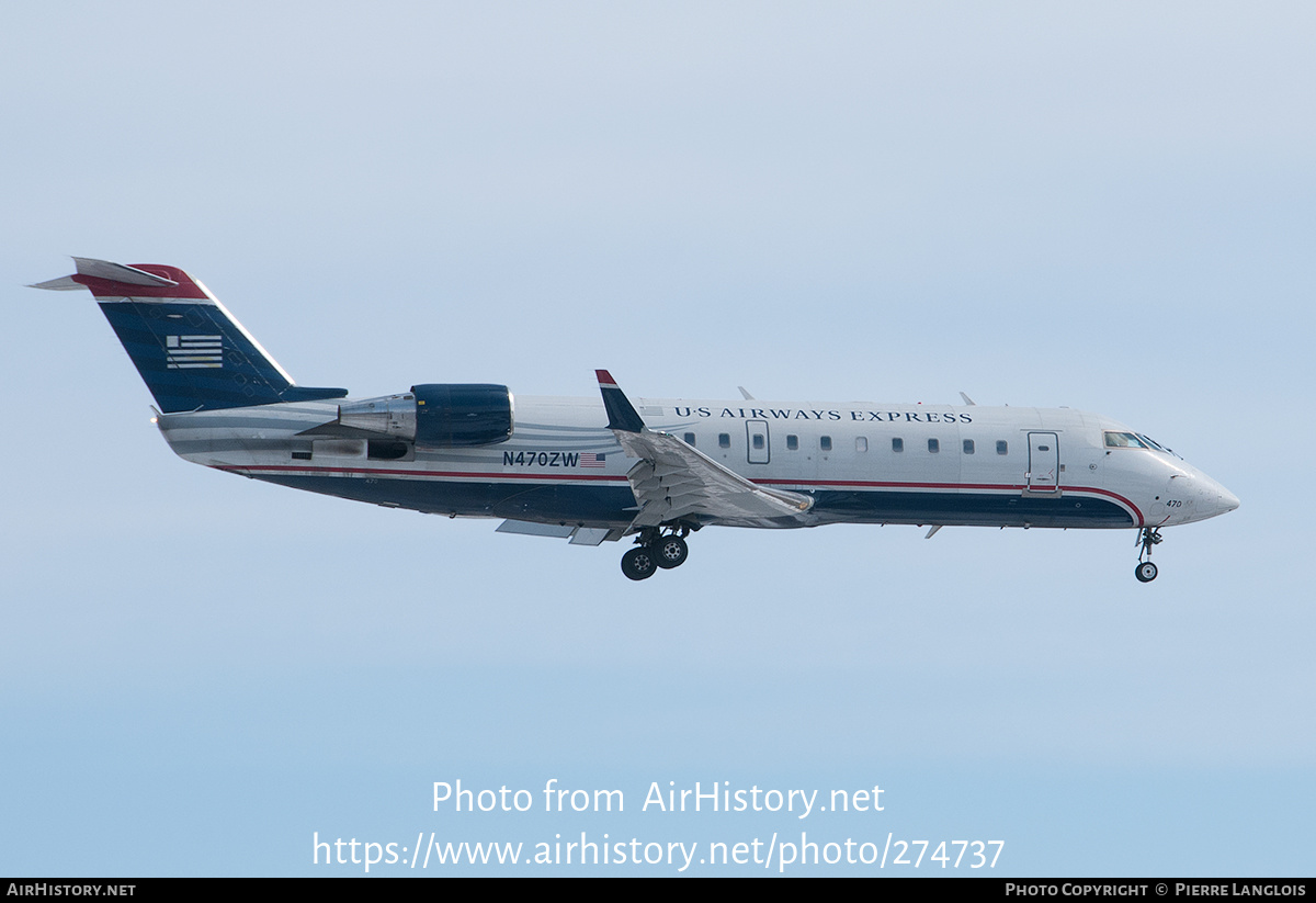 Aircraft Photo of N470ZW | Bombardier CRJ-200ER (CL-600-2B19) | US Airways Express | AirHistory.net #274737