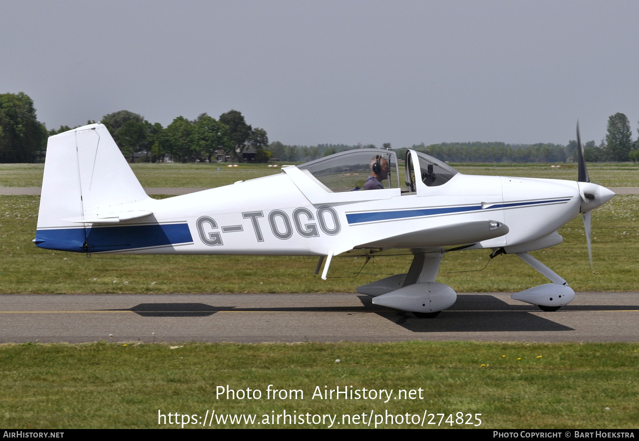 Aircraft Photo of G-TOGO | Van's RV-6A | AirHistory.net #274825