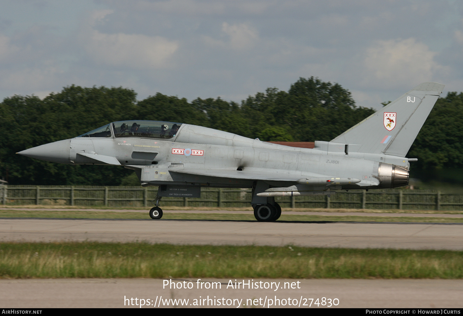 Aircraft Photo of ZJ801 | Eurofighter EF-2000 Typhoon T1 | UK - Air Force | AirHistory.net #274830