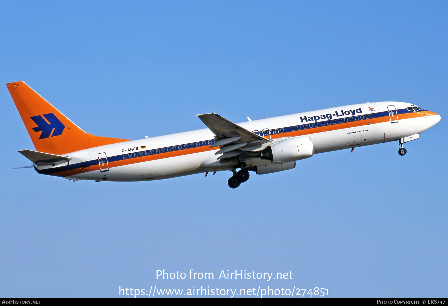 Aircraft Photo of D-AHFB | Boeing 737-8K5 | Hapag-Lloyd | AirHistory.net #274851