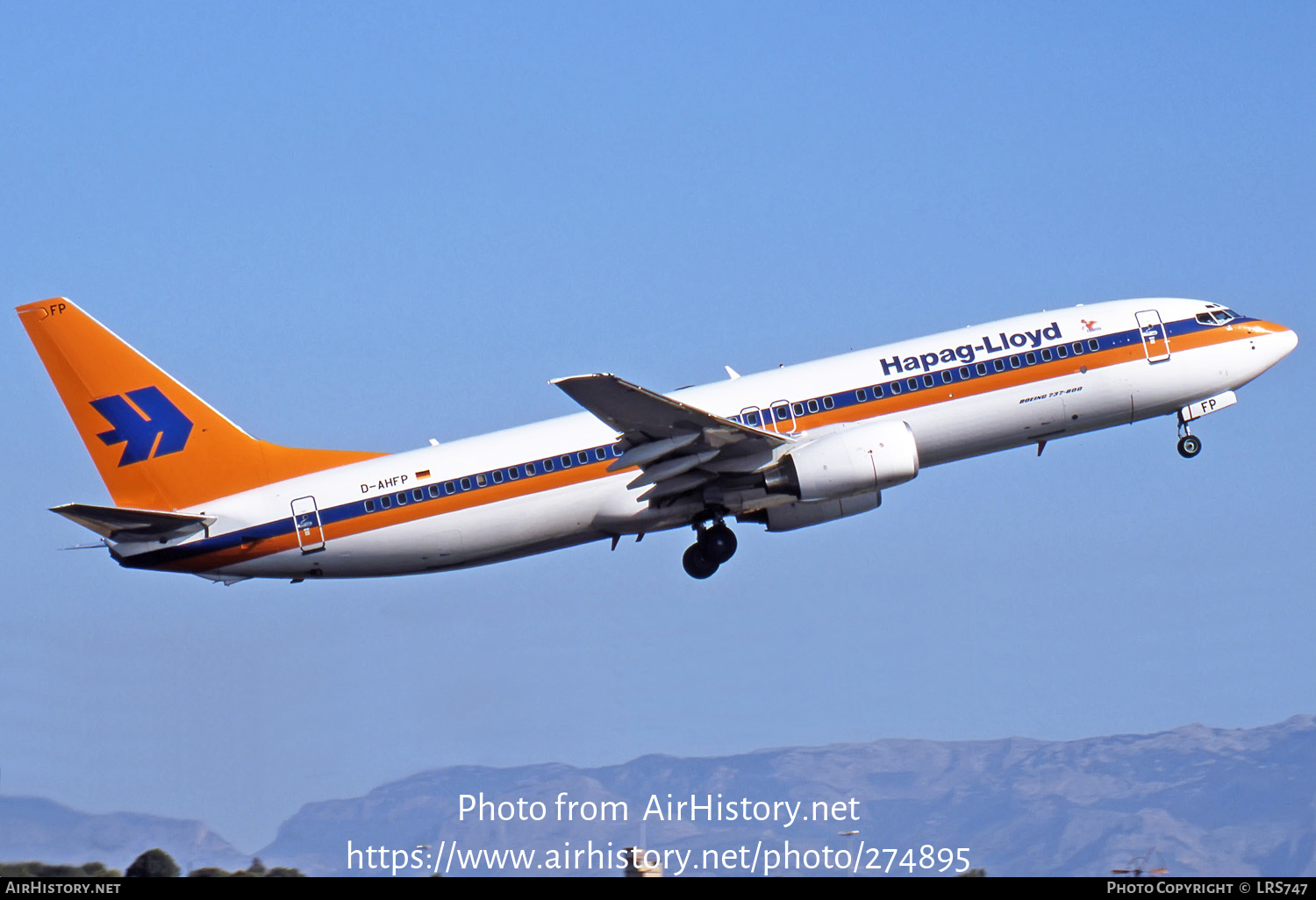 Aircraft Photo of D-AHFP | Boeing 737-8K5 | Hapag-Lloyd | AirHistory.net #274895