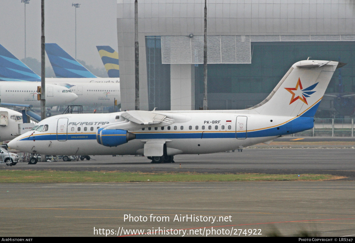 Aircraft Photo of PK-BRF | British Aerospace BAe-146-200 | Aviastar | AirHistory.net #274922