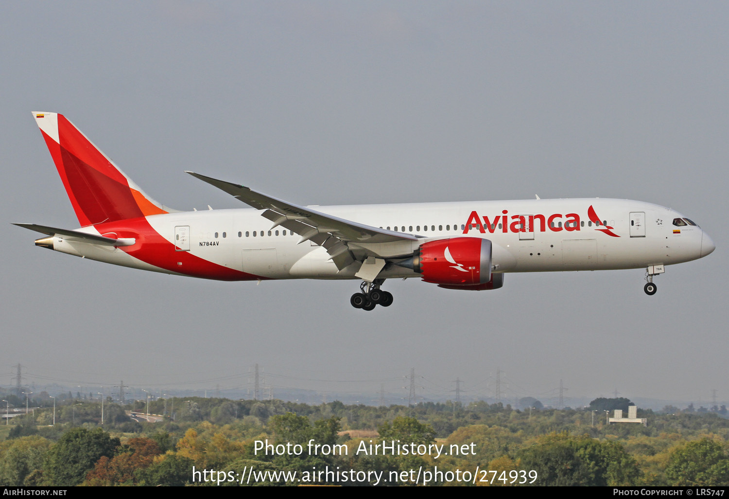 Aircraft Photo of N784AV | Boeing 787-8 Dreamliner | Avianca | AirHistory.net #274939