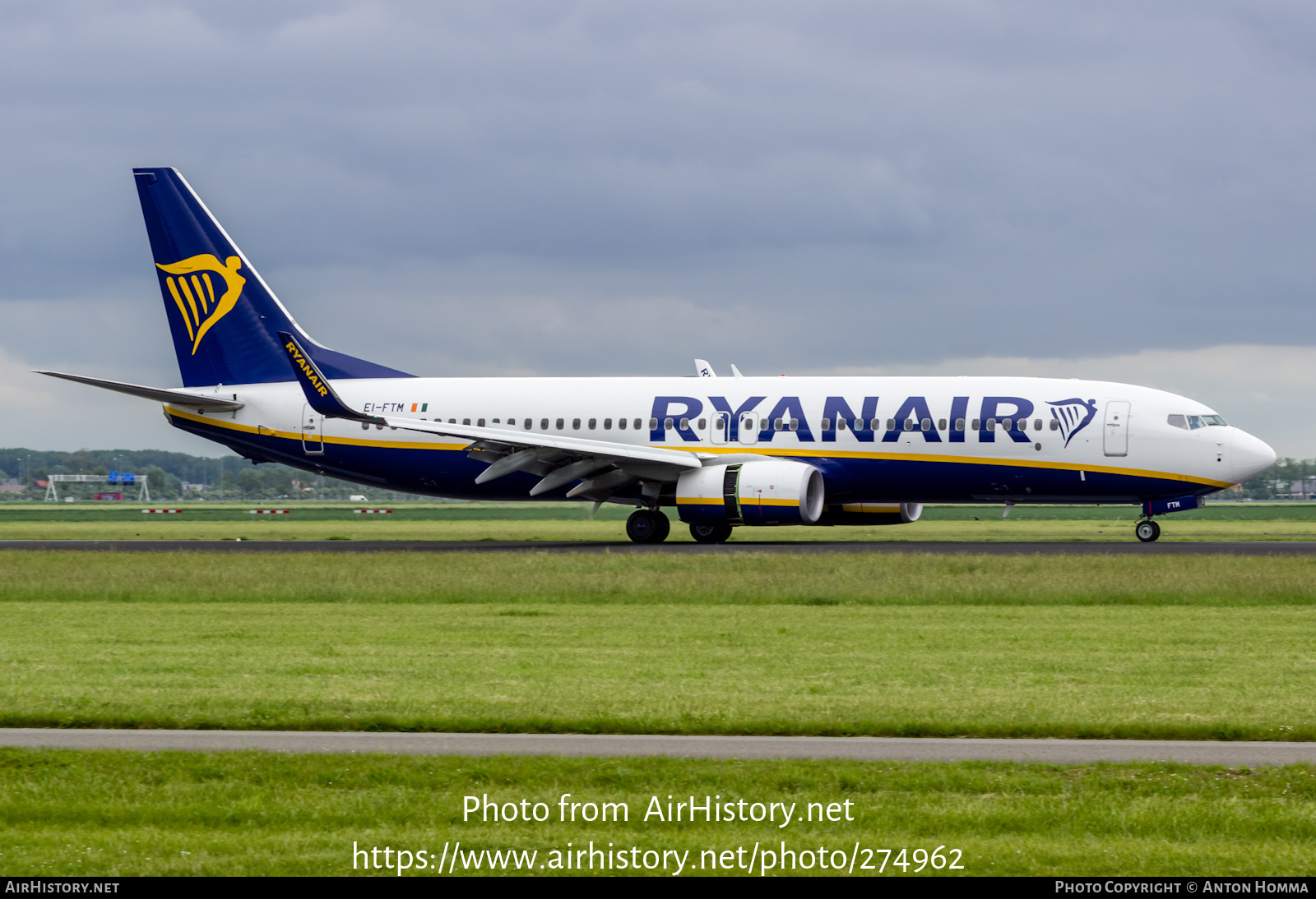 Aircraft Photo of EI-FTM | Boeing 737-800 | Ryanair | AirHistory.net #274962