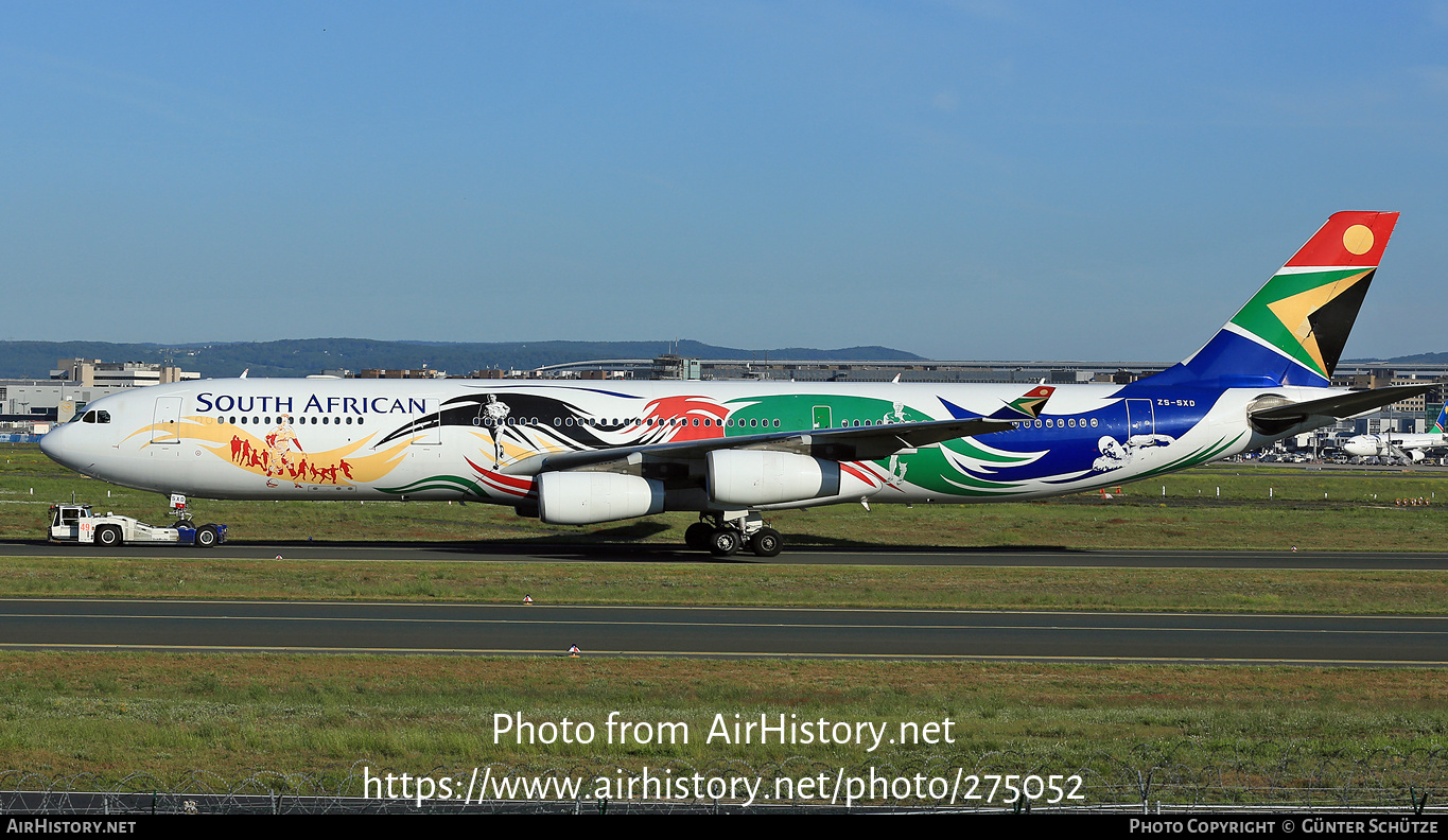 Aircraft Photo of ZS-SXD | Airbus A340-313 | South African Airways | AirHistory.net #275052