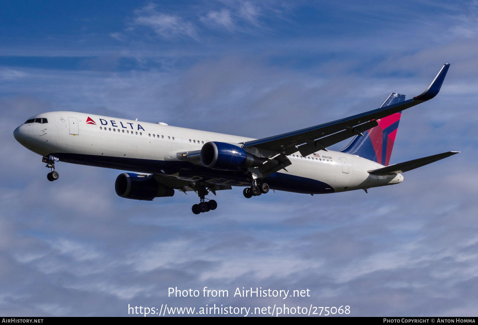 Aircraft Photo of N1613B | Boeing 767-332/ER | Delta Air Lines | AirHistory.net #275068