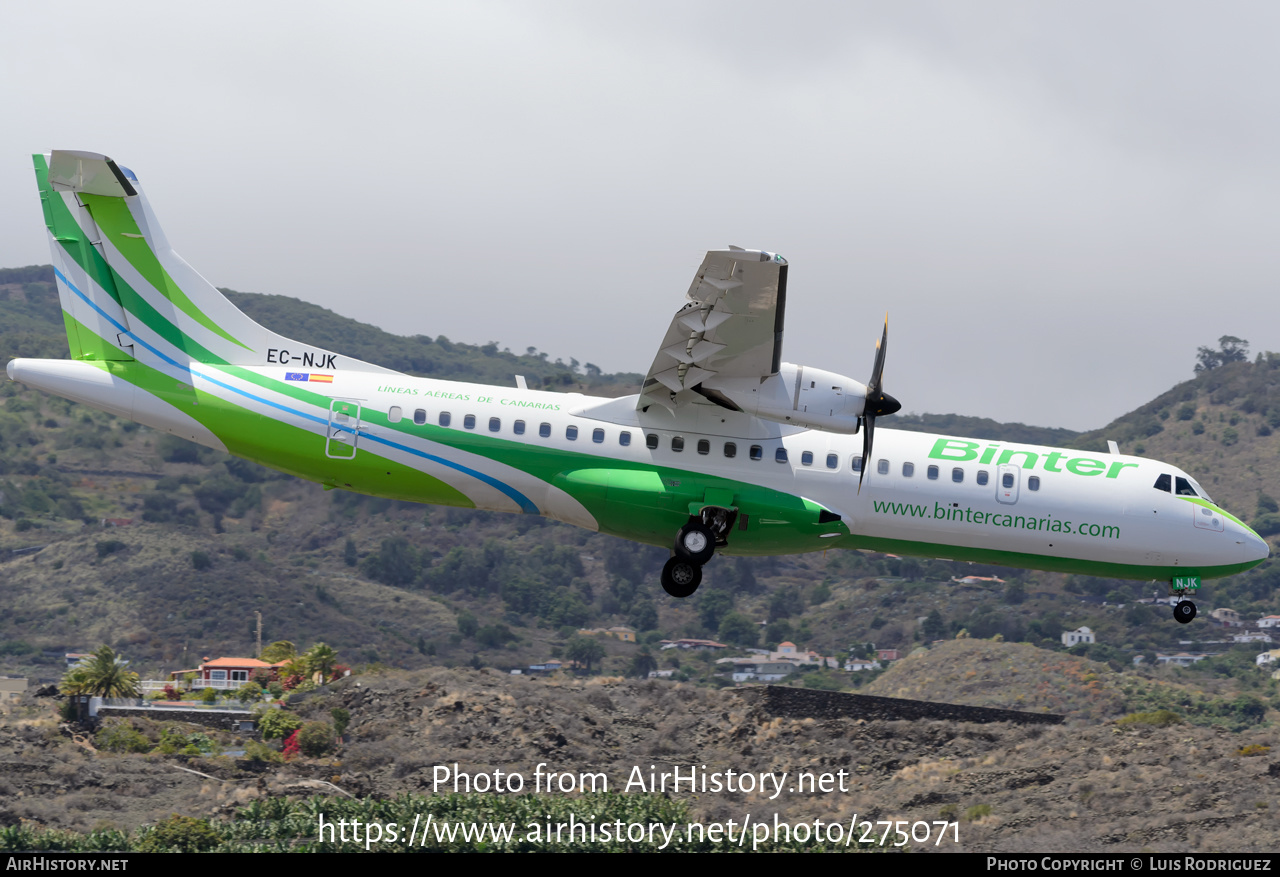 Aircraft Photo of EC-NJK | ATR ATR-72-600 (ATR-72-212A) | Binter Canarias | AirHistory.net #275071