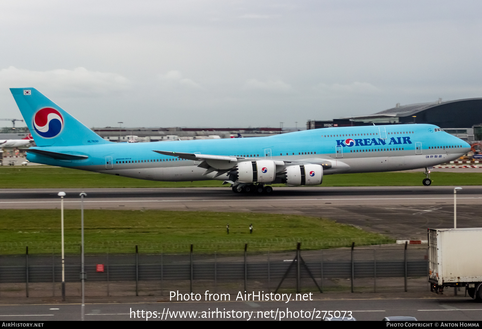 Aircraft Photo of HL7630 | Boeing 747-8B5 | Korean Air | AirHistory.net #275073