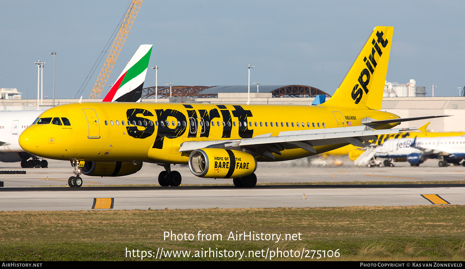 Aircraft Photo of N614NK | Airbus A320-232 | Spirit Airlines | AirHistory.net #275106