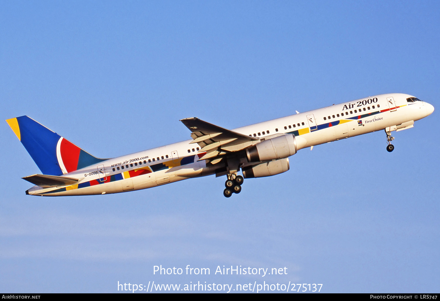 Aircraft Photo of G-OOOS | Boeing 757-236 | Air 2000 | AirHistory.net #275137