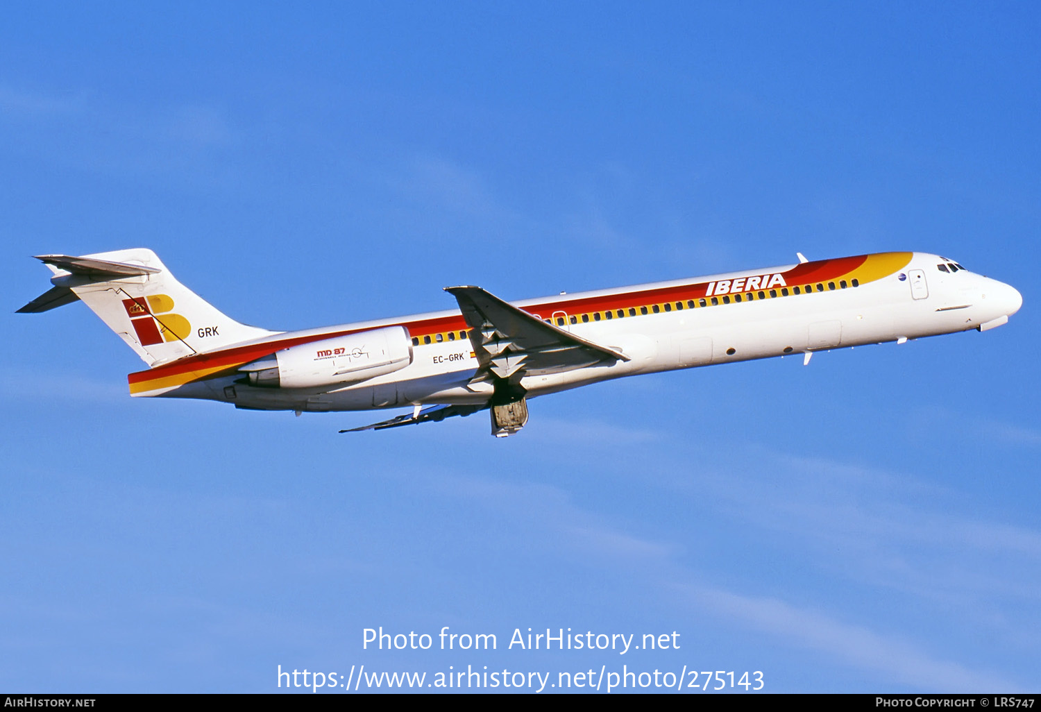 Aircraft Photo of EC-GRK | McDonnell Douglas MD-87 (DC-9-87) | Iberia | AirHistory.net #275143