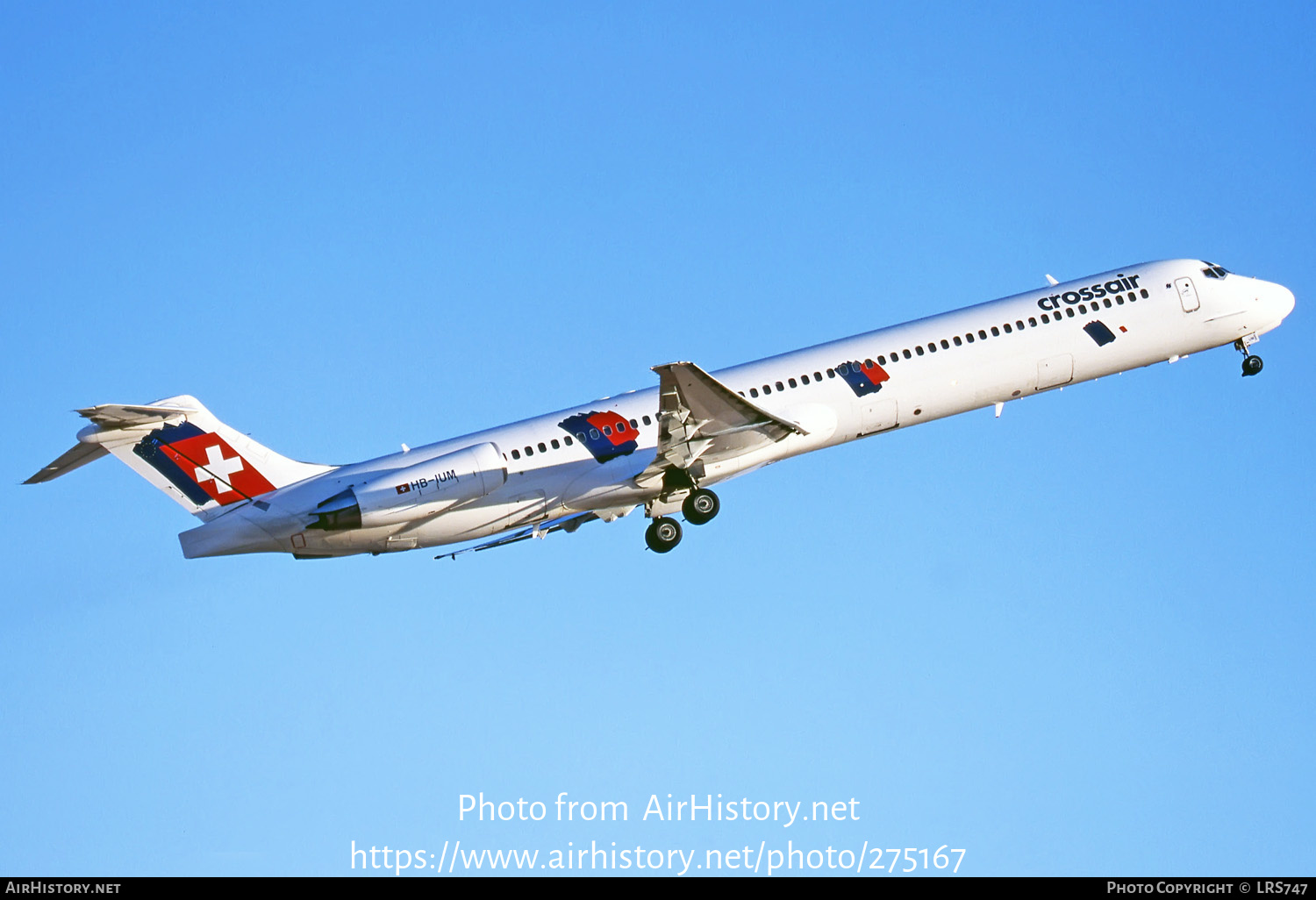 Aircraft Photo of HB-IUM | McDonnell Douglas MD-83 (DC-9-83) | Crossair | AirHistory.net #275167