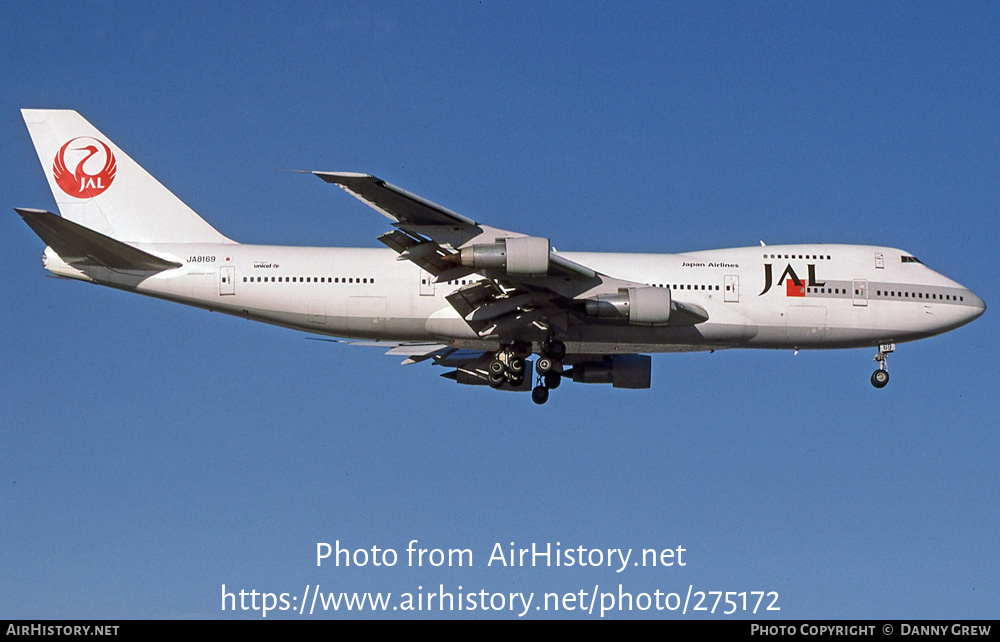 Aircraft Photo of JA8169 | Boeing 747-246B | Japan Airlines - JAL | AirHistory.net #275172